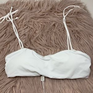 NWT Beach Bunny white swim top size S